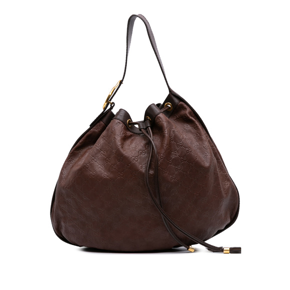 Gucci Handbags - Pre-Loved Gucci Medium Guccissima Interlocking Icon Drawstring Hobo